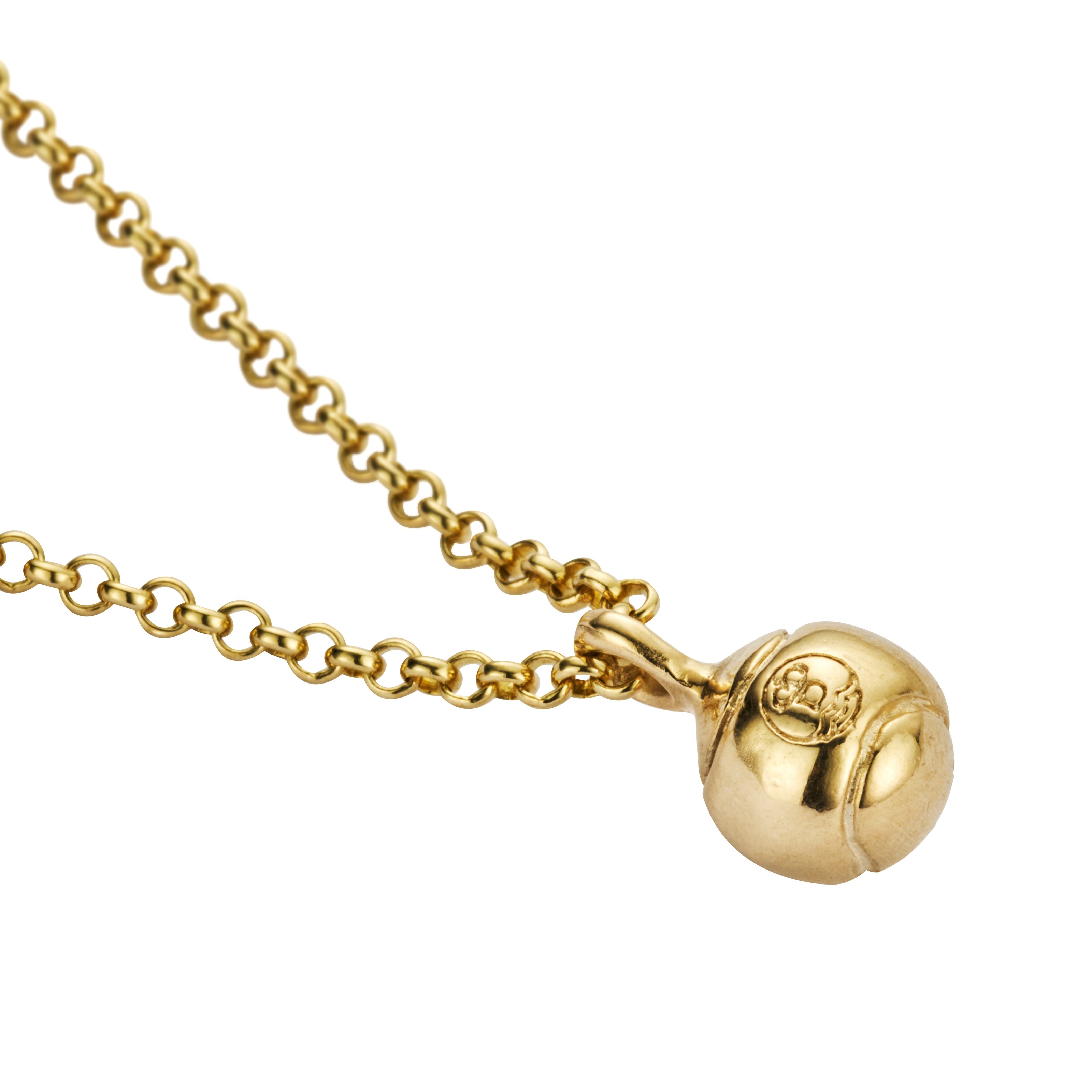 Gold DD Tennis Ball Necklace