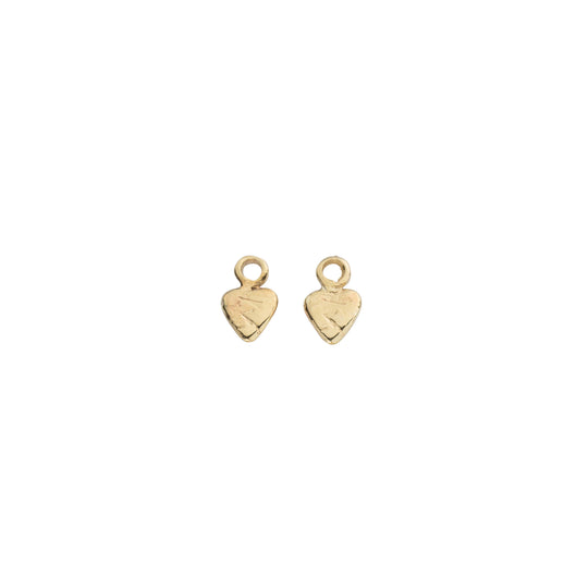 Gold Baby Heart Earring Charms