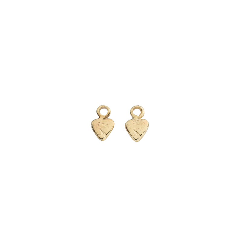 Gold Baby Heart Earring Charms
