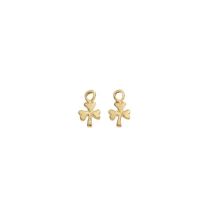 Gold Baby Shamrock Earring Charms