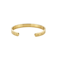 Men's Gold Feature Hallmark Bangle