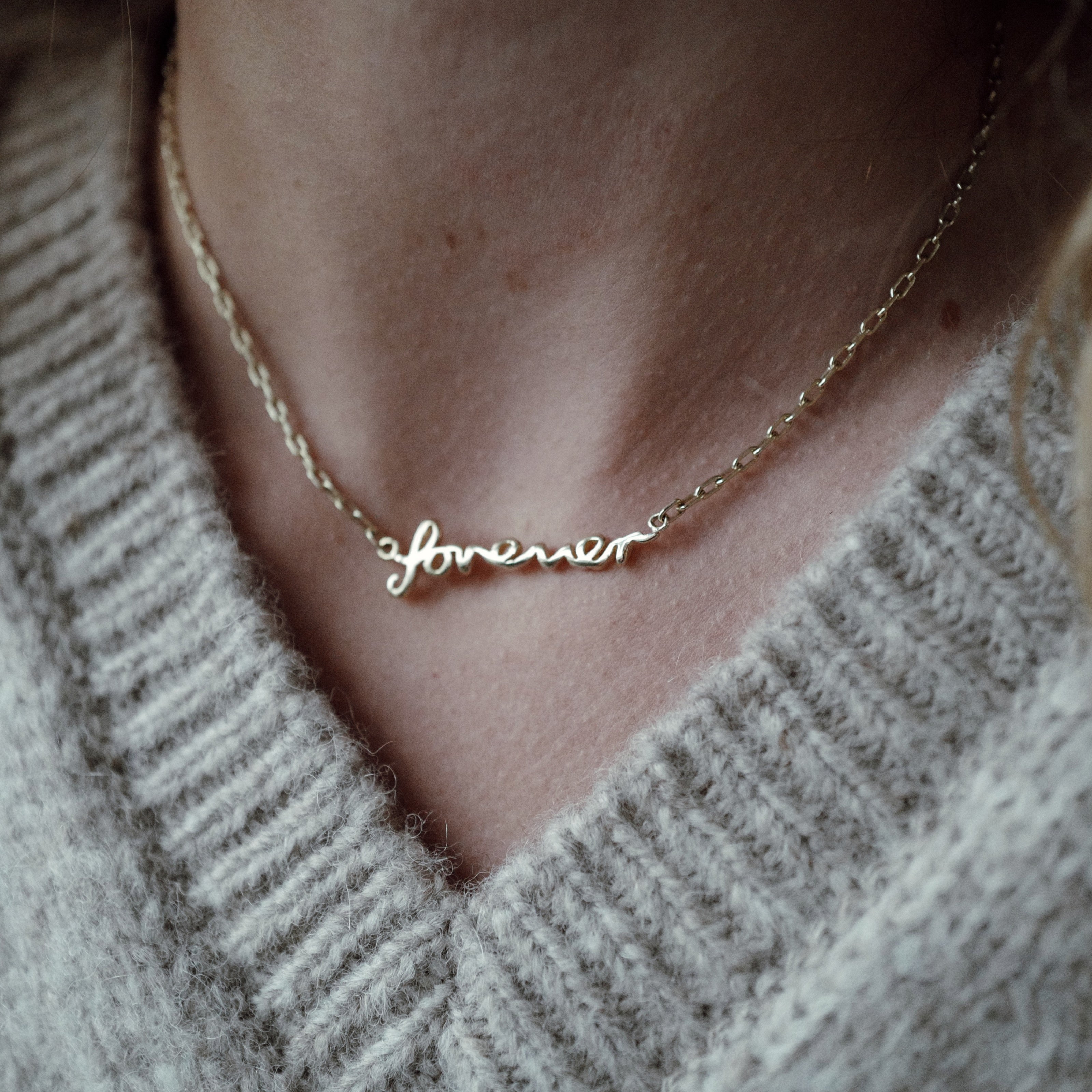 Gold 'Forever' Affirmation Necklace