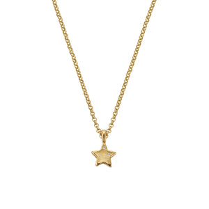 Gold Two Diamond Guiding Star Necklace