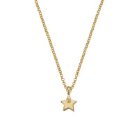 Gold Single Diamond Guiding Star Necklace