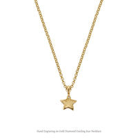 Gold Single Diamond Guiding Star Necklace