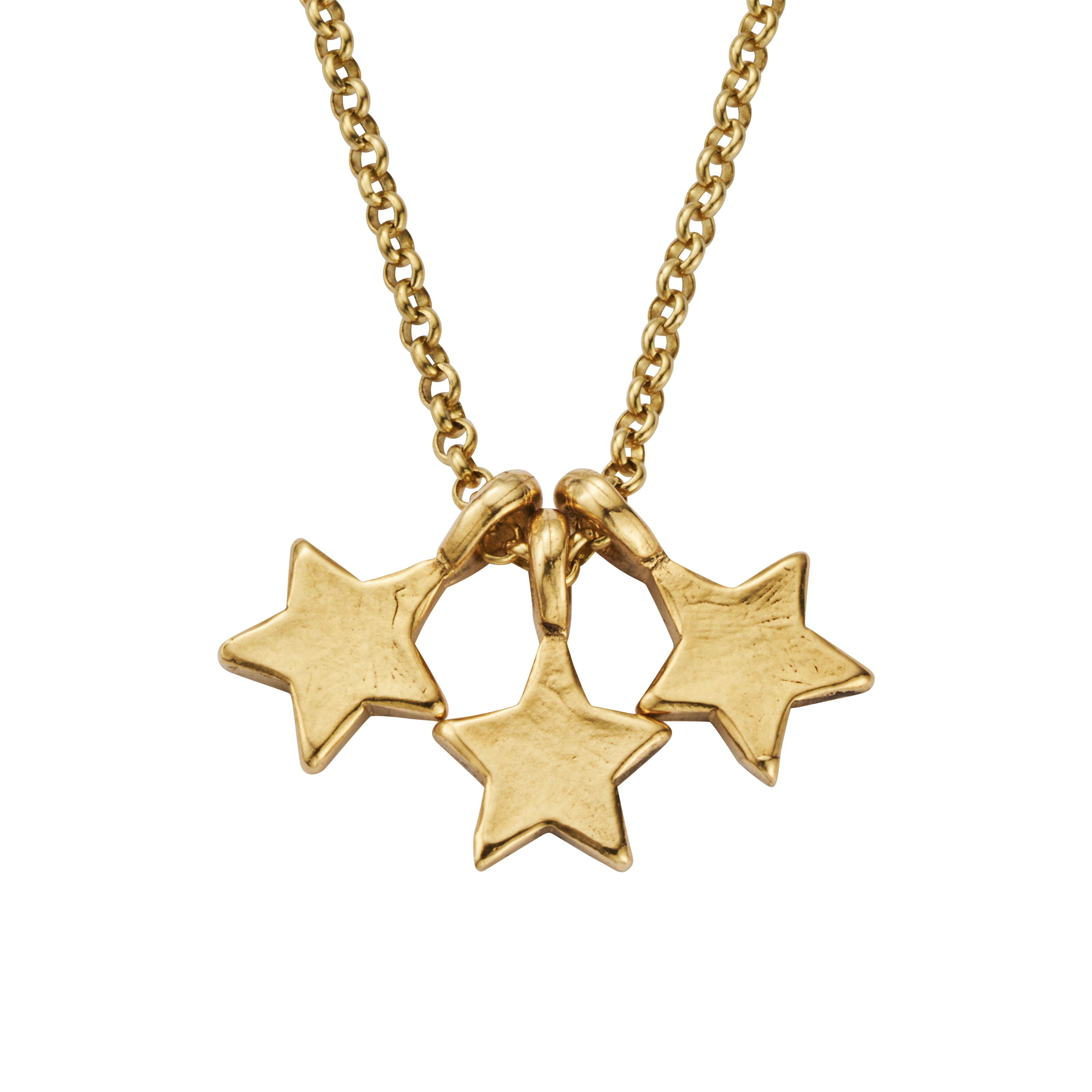 Gold Trio Guiding Star Necklace