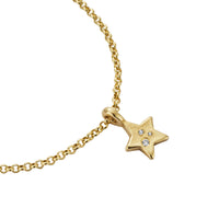 Gold Trio Diamond Guiding Star Chain Bracelet