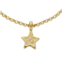 Gold Trio Diamond Guiding Star Chain Bracelet