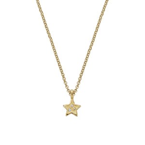 Gold Trio Diamond Guiding Star Necklace