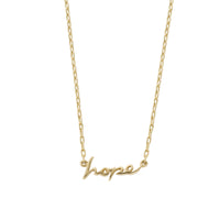 Gold 'Hope' Affirmation Necklace