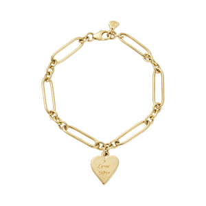 Gold 'I Love You' Love Token Bracelet