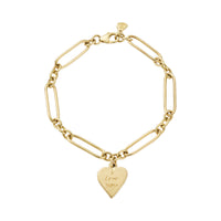 Gold 'I Love You' Love Token Bracelet