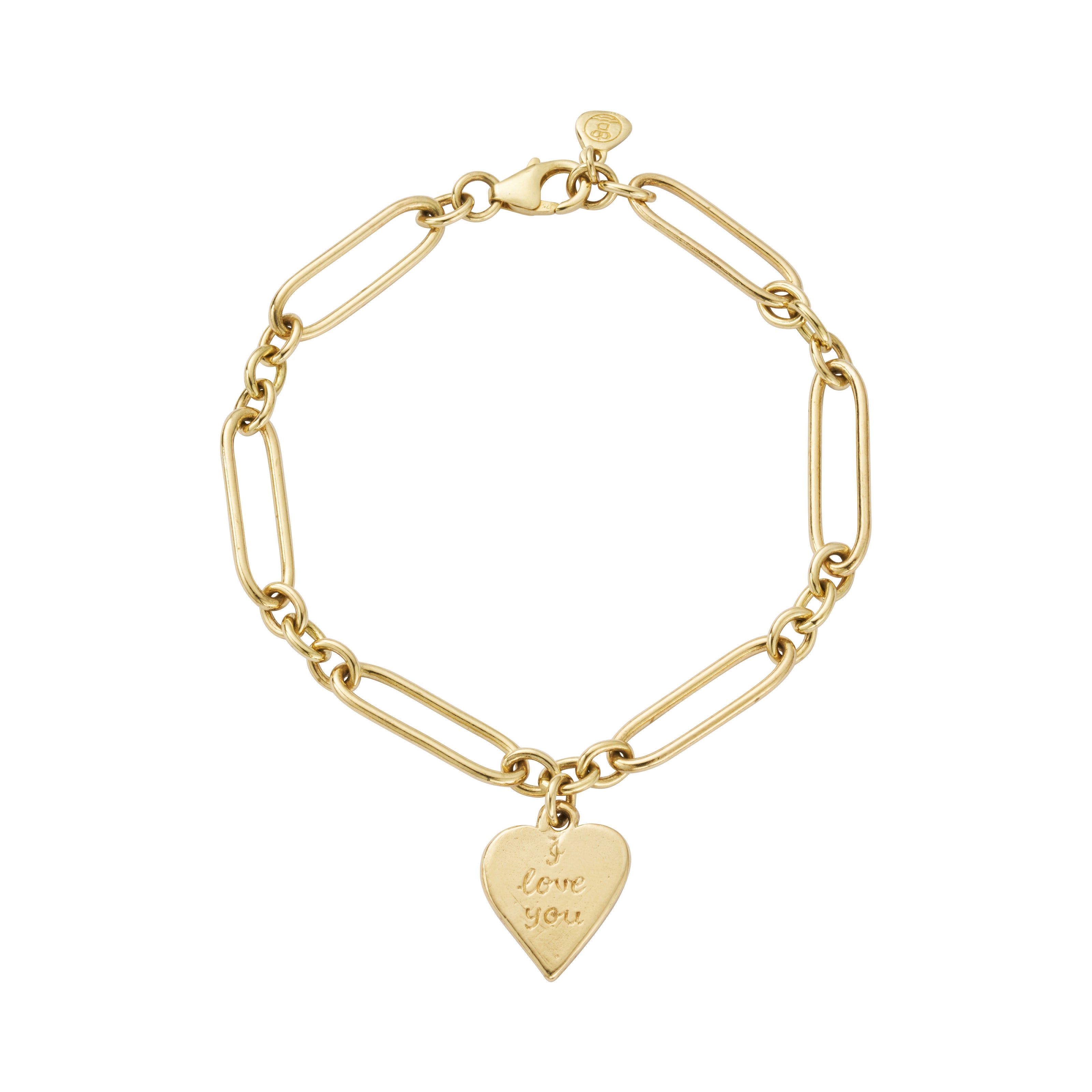 Gold 'I Love You' Love Token Bracelet