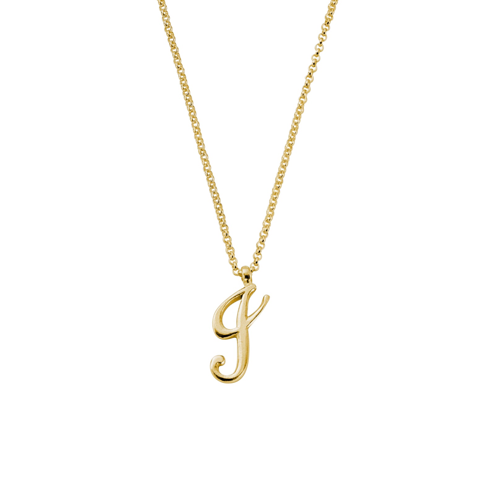 Gold Large Letter Necklace