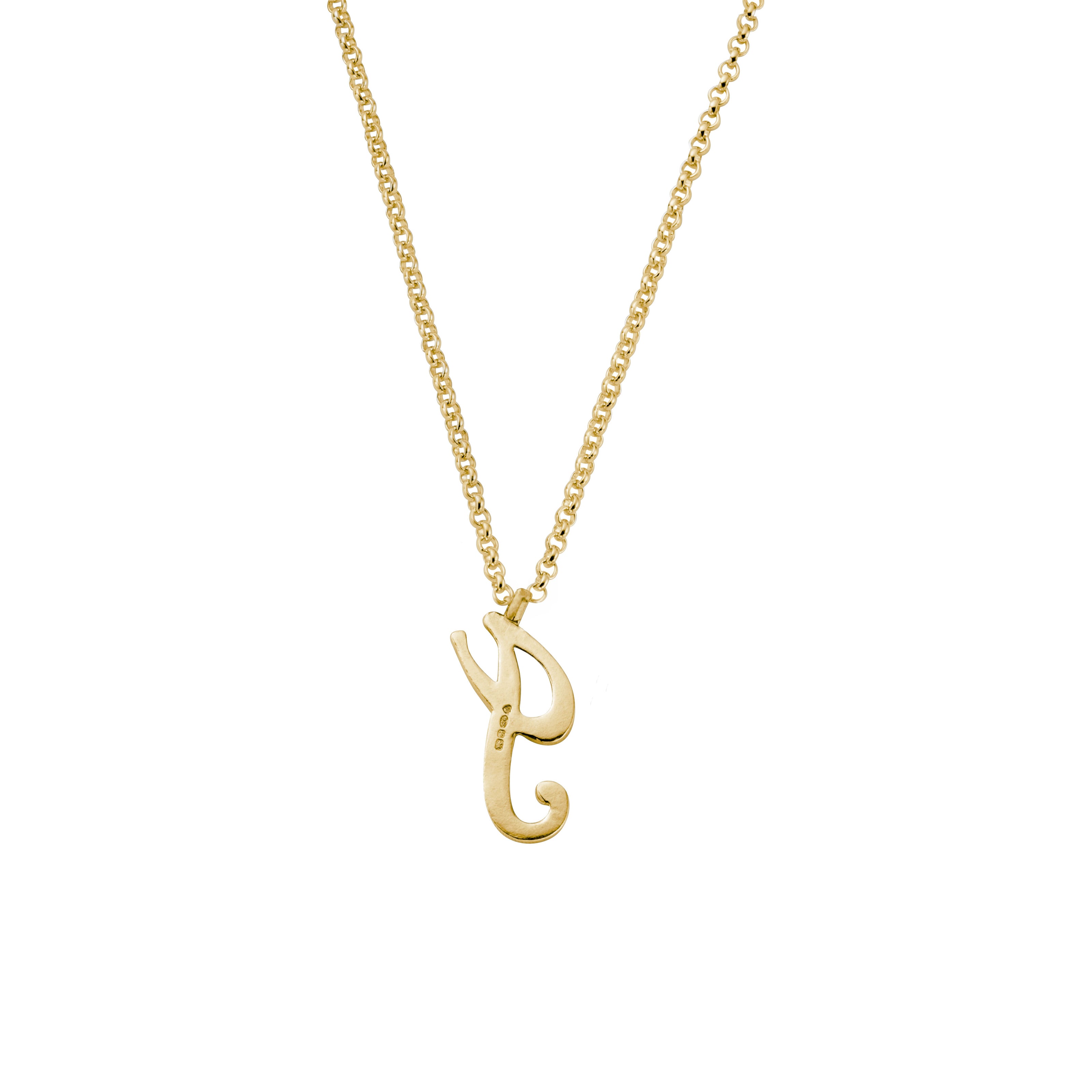 Gold Large Letter Necklace