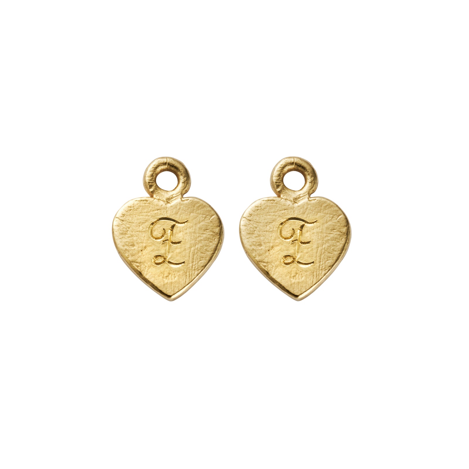 Gold Keeper's Heart Earring Charms