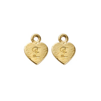 Gold Keeper's Heart Earring Charms