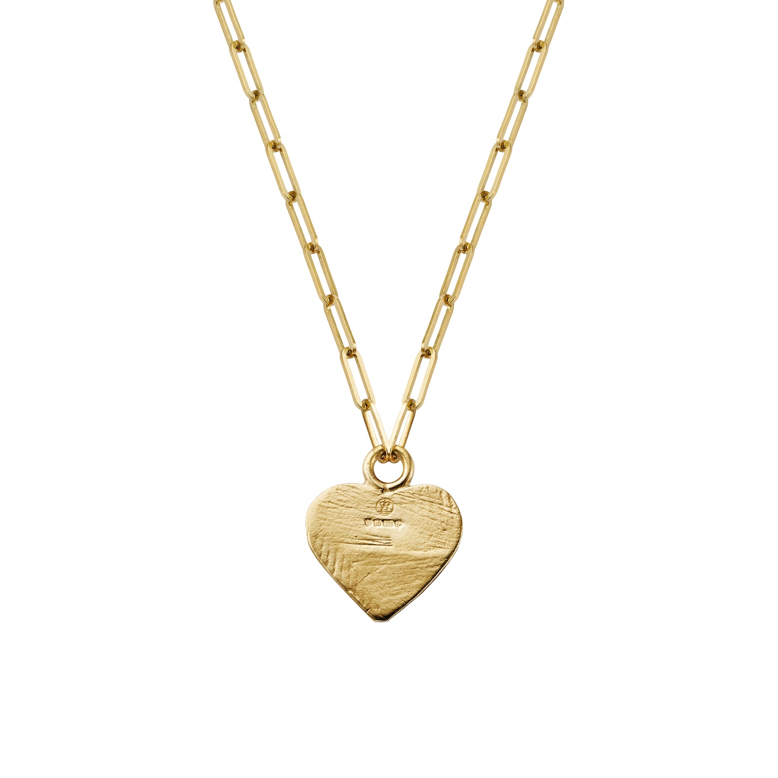 Gold Trio Diamond Midnight Keeper's Heart Trace Chain Necklace