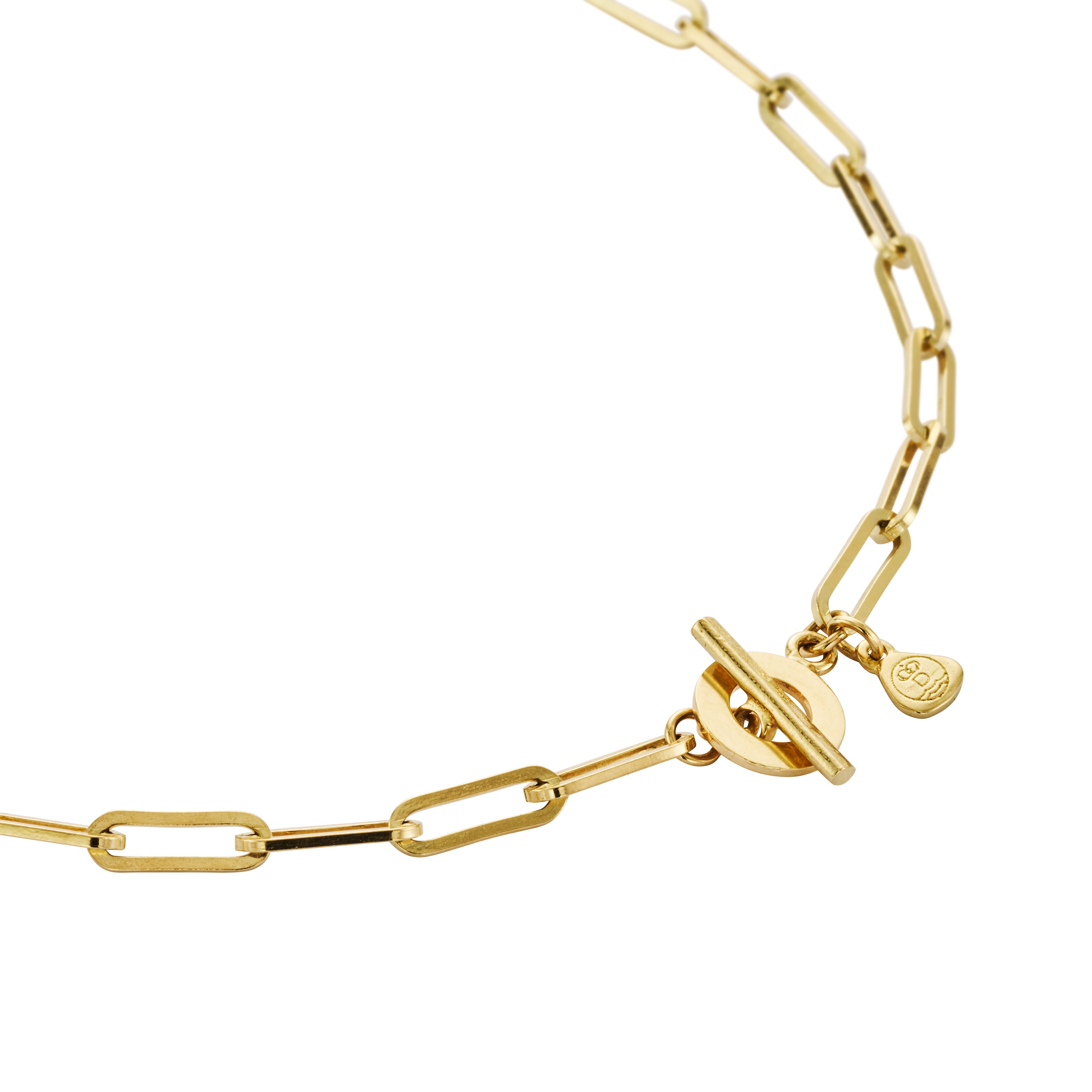 Gold Keeper's Heart Trace Chain Necklace