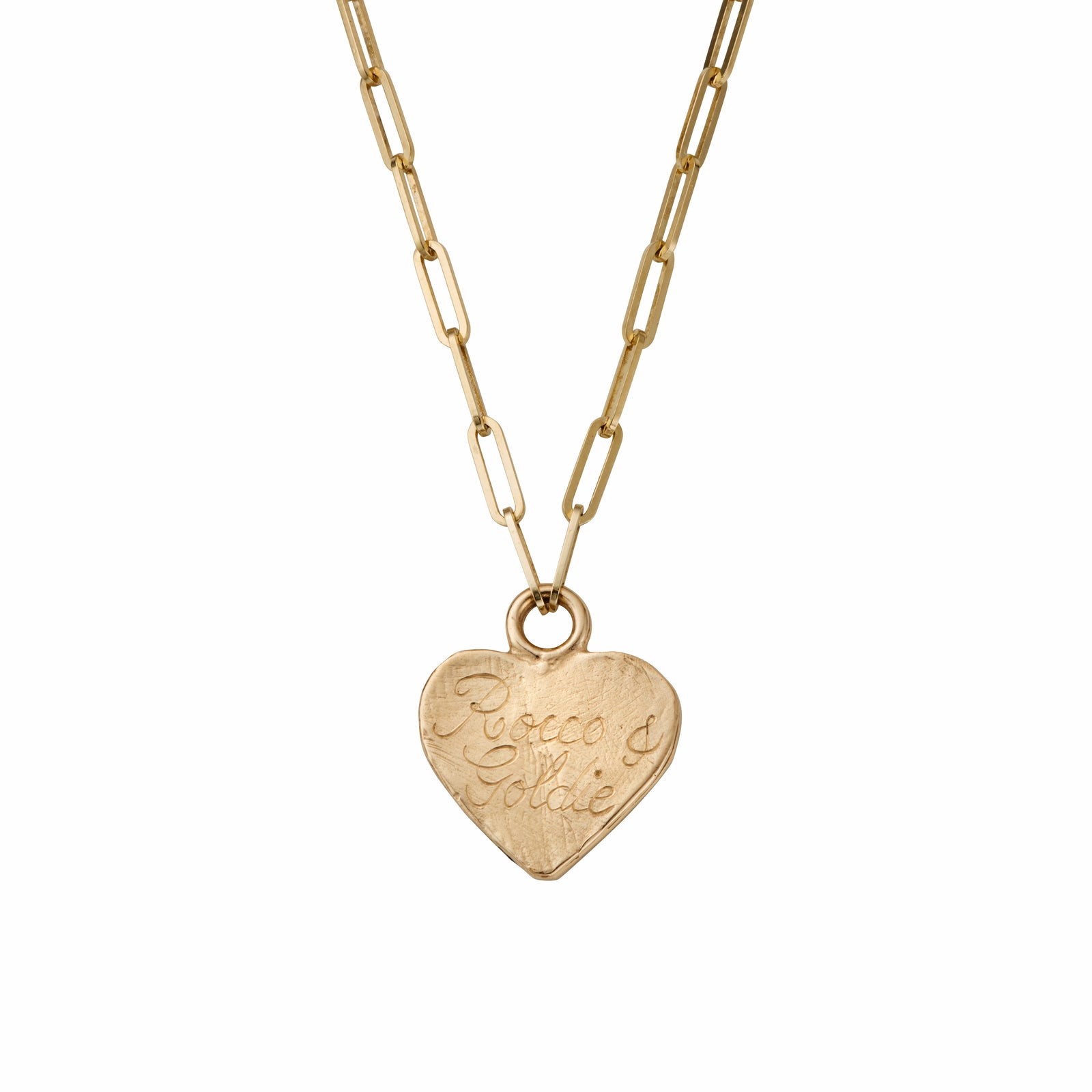 Gold Keeper's Heart Trace Chain Necklace