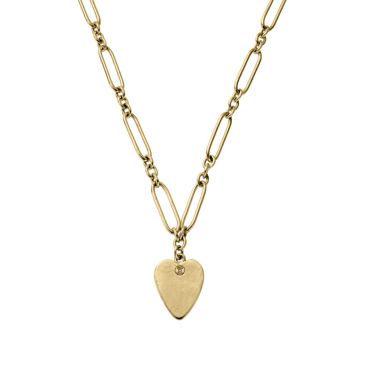 Gold 'Always With Me' Heart Token Necklace