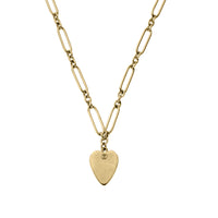 Gold 'Always With Me' Heart Token Necklace