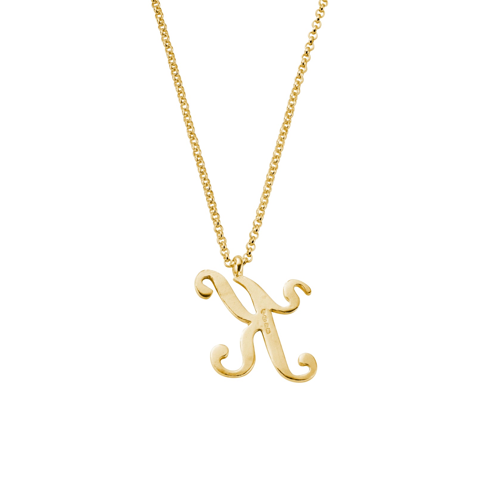 Gold Large Letter Necklace