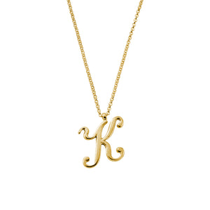 Gold Large Letter Necklace