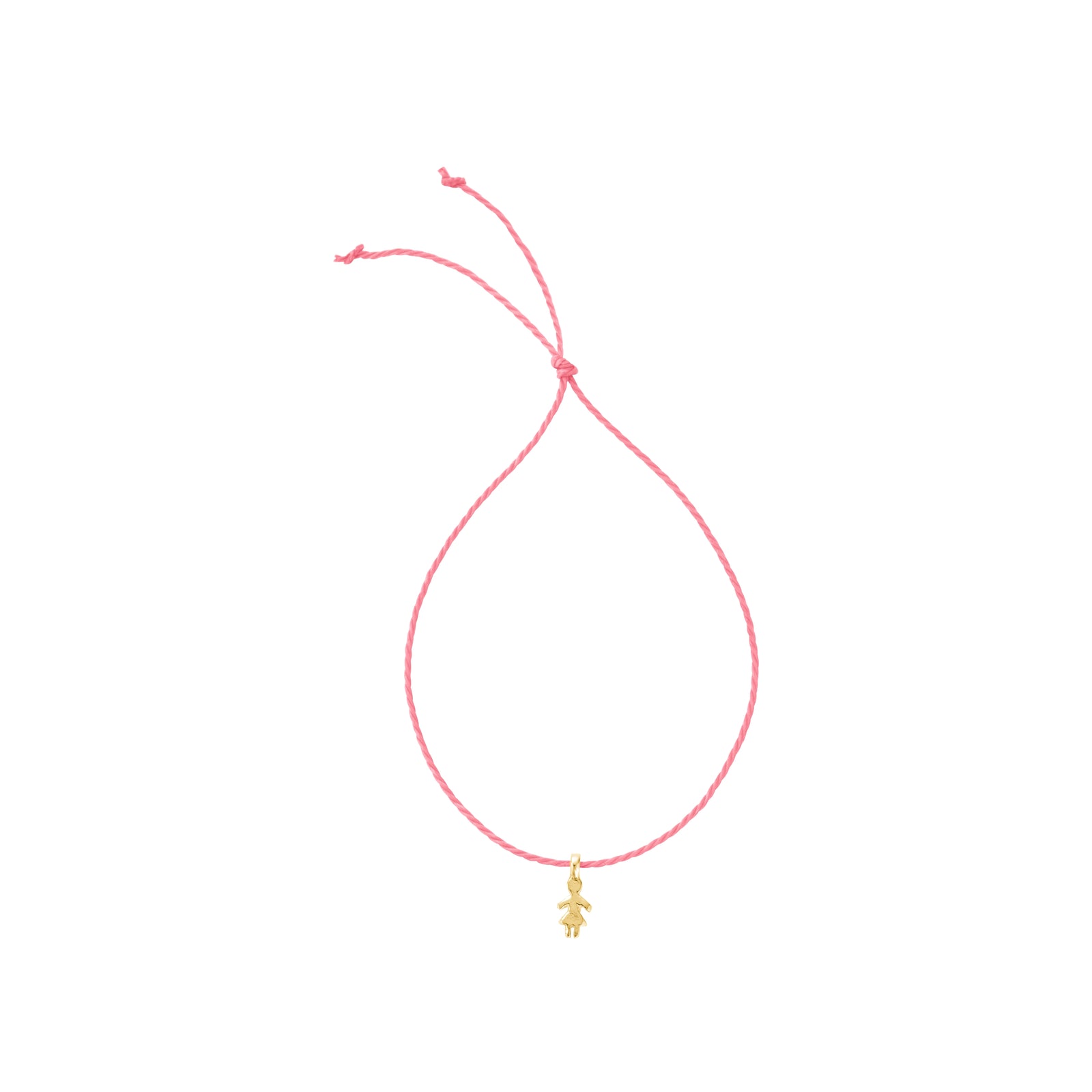 Gold Little Girl Cord Bracelet