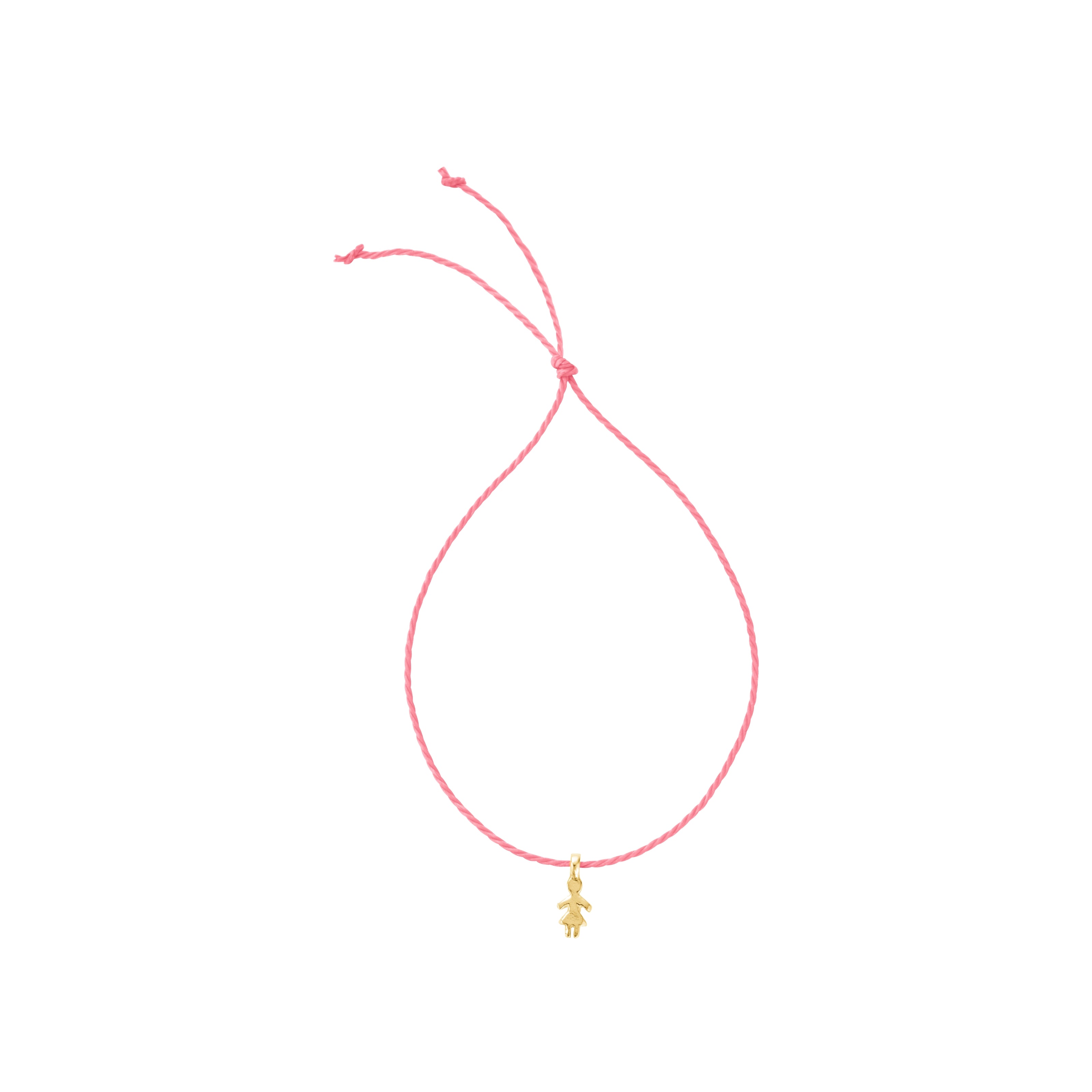 Gold Little Girl Cord Bracelet