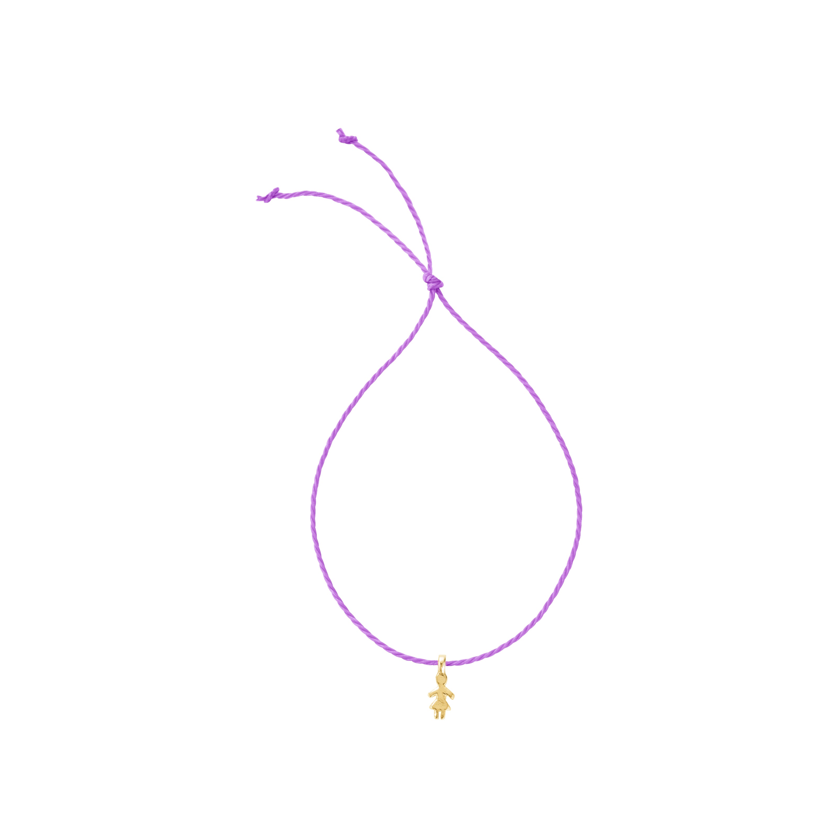 Gold Little Girl Cord Bracelet