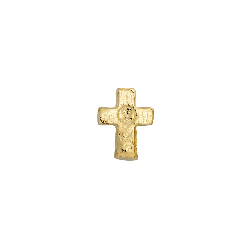 Gold Little Cross Single Ear Charm