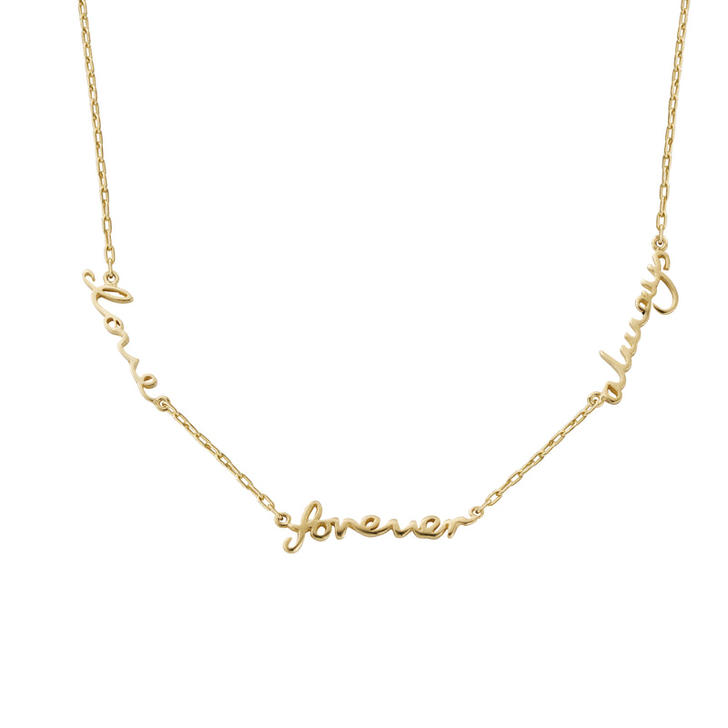 Gold 'Love Forever Always' Affirmation Necklace