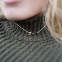 Gold 'Love' Affirmation Necklace