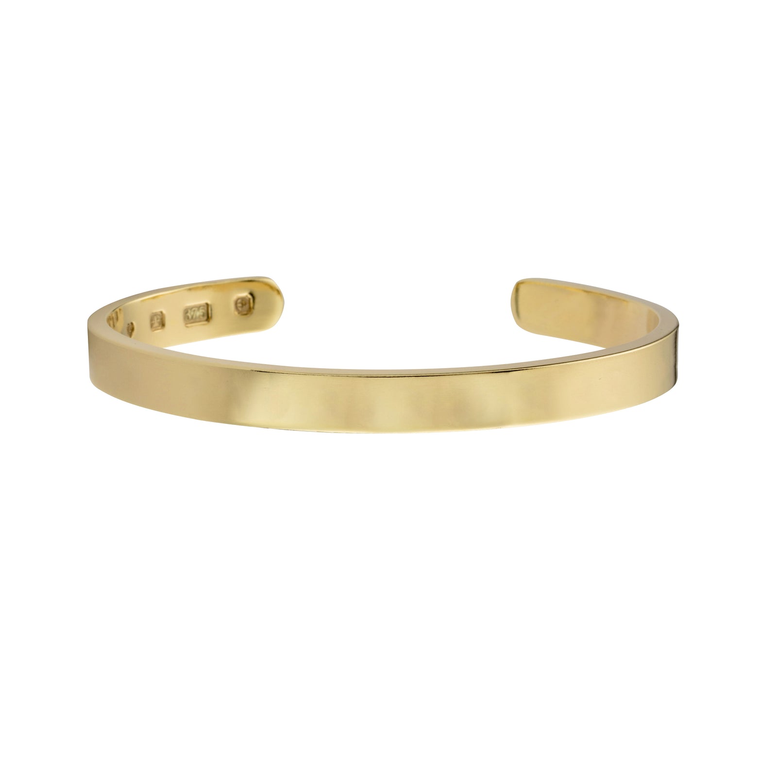 Men's Gold Feature Hallmark Bangle