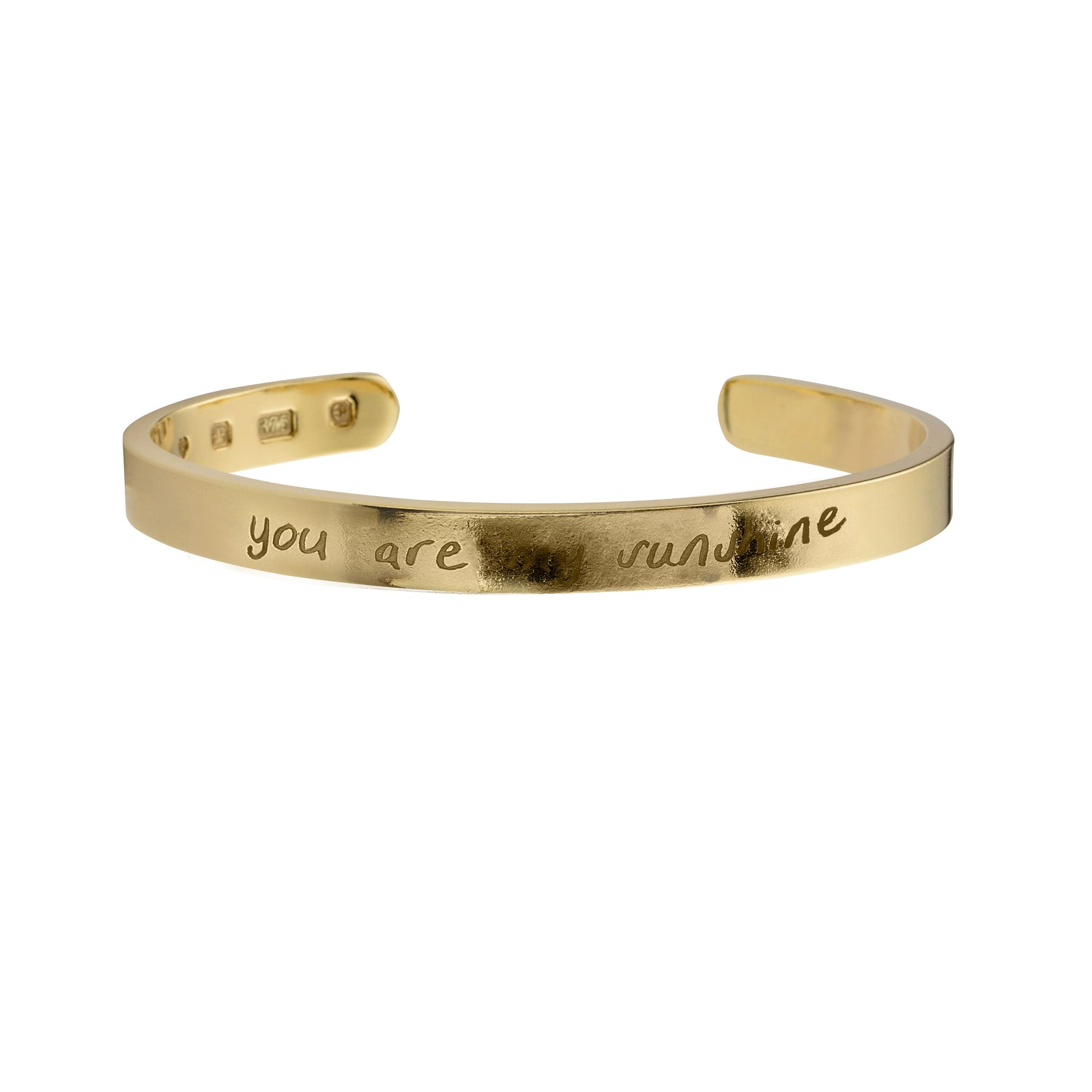 Gold Luxury Signature Bangle With Handwriting