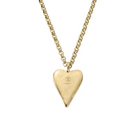 Gold Maxi Heart Necklace with Paw Print