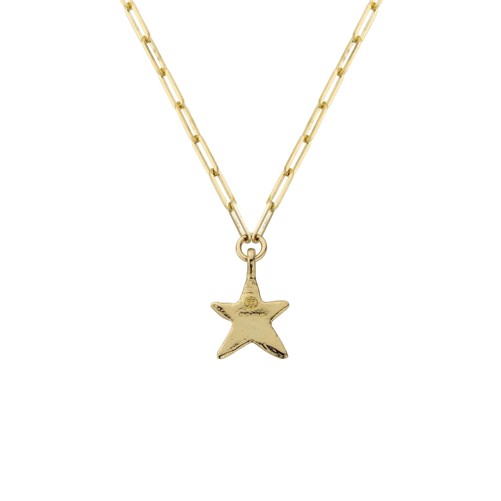 Gold Midi Star Trace Chain Necklace