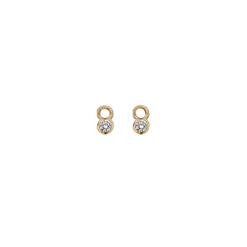 Gold Mini Diamond Earring Charms