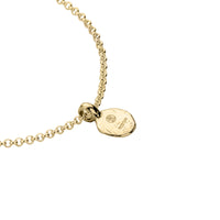 Gold Mini Disc Chain Bracelet with Paw Print