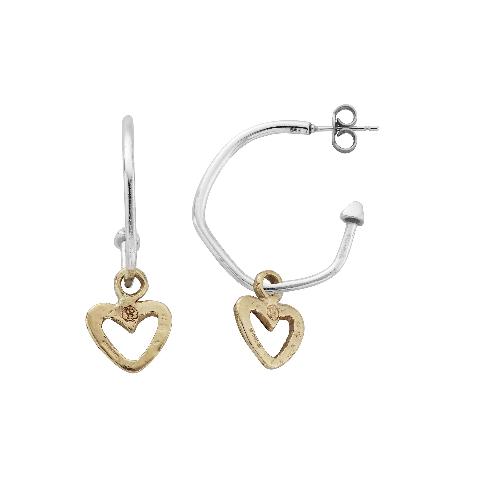 Silver Maxi Cupid Hoop Earrings