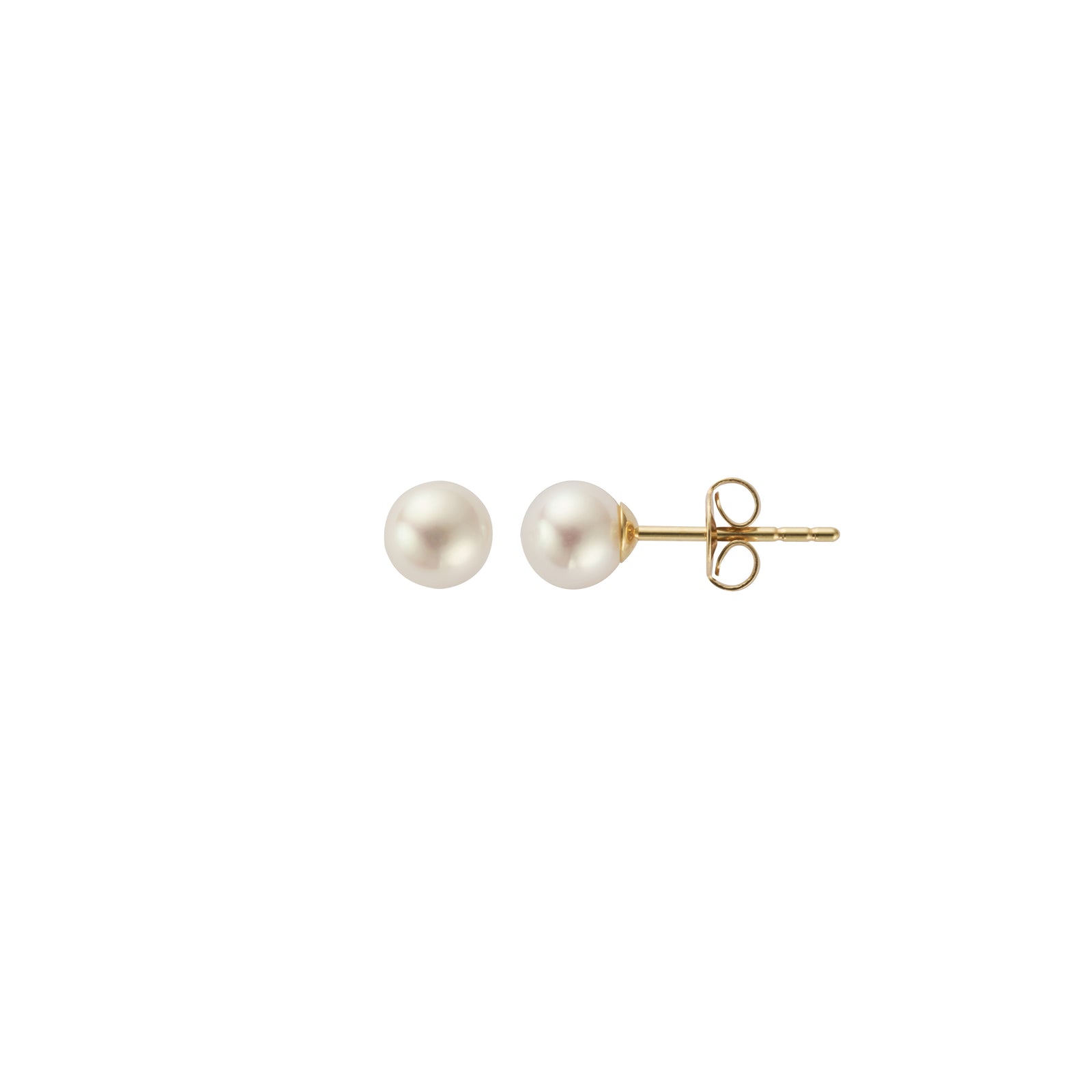 Gold Mini Pearl Stud Earrings