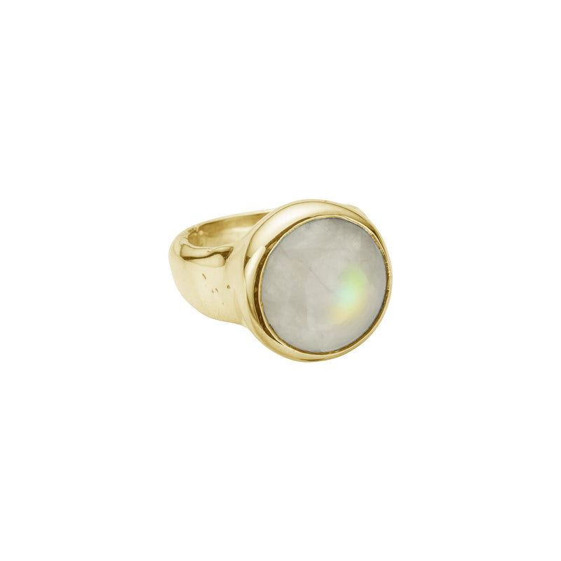 Gold Moonstone Mood Ring