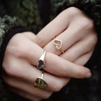 Gold Open Heart Ring