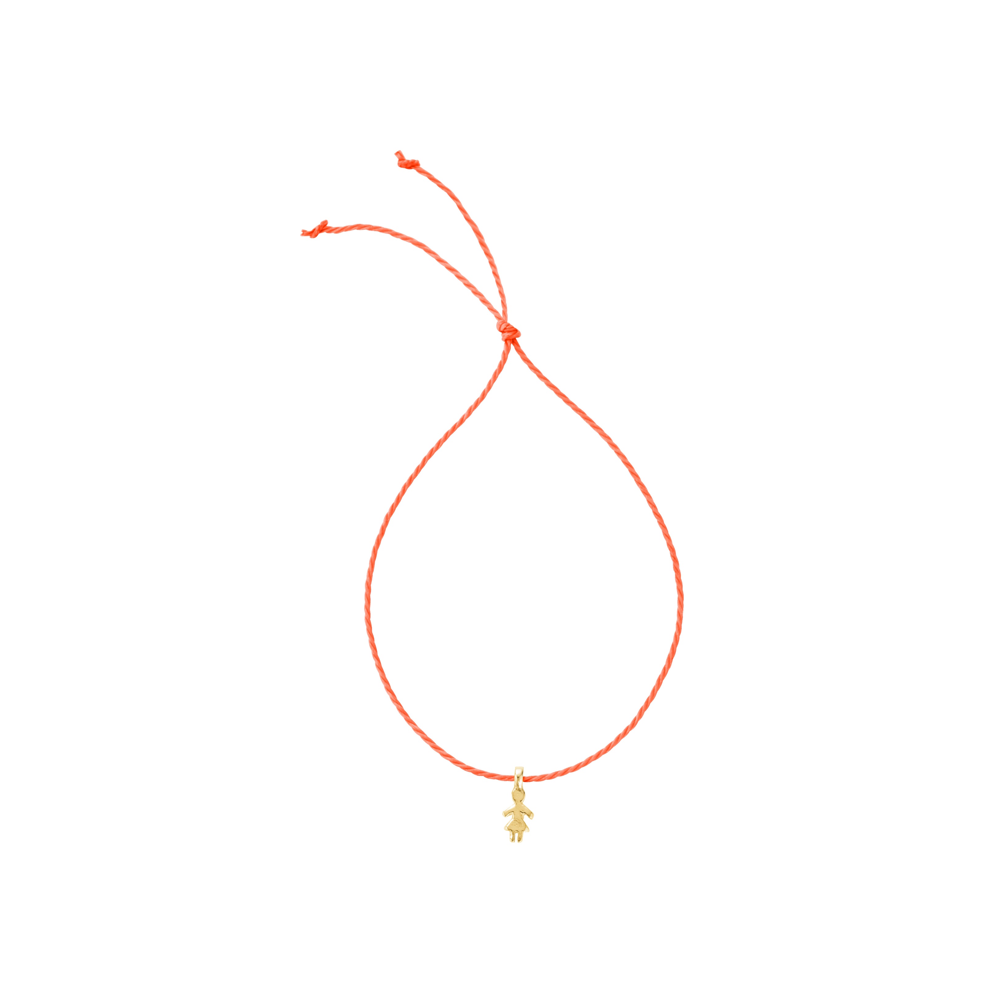 Gold Little Girl Cord Bracelet
