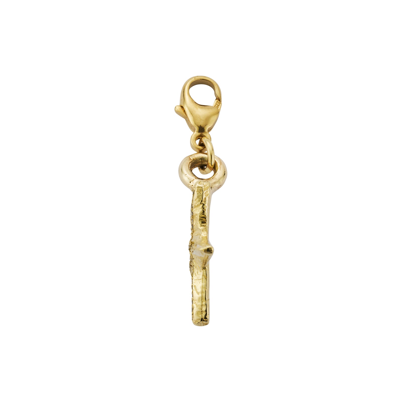 Gold Pavé Diamond Medium Starfish Lobster Charm