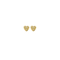 Gold Pavé Diamond Tiny Sweetheart Ear Charm Set