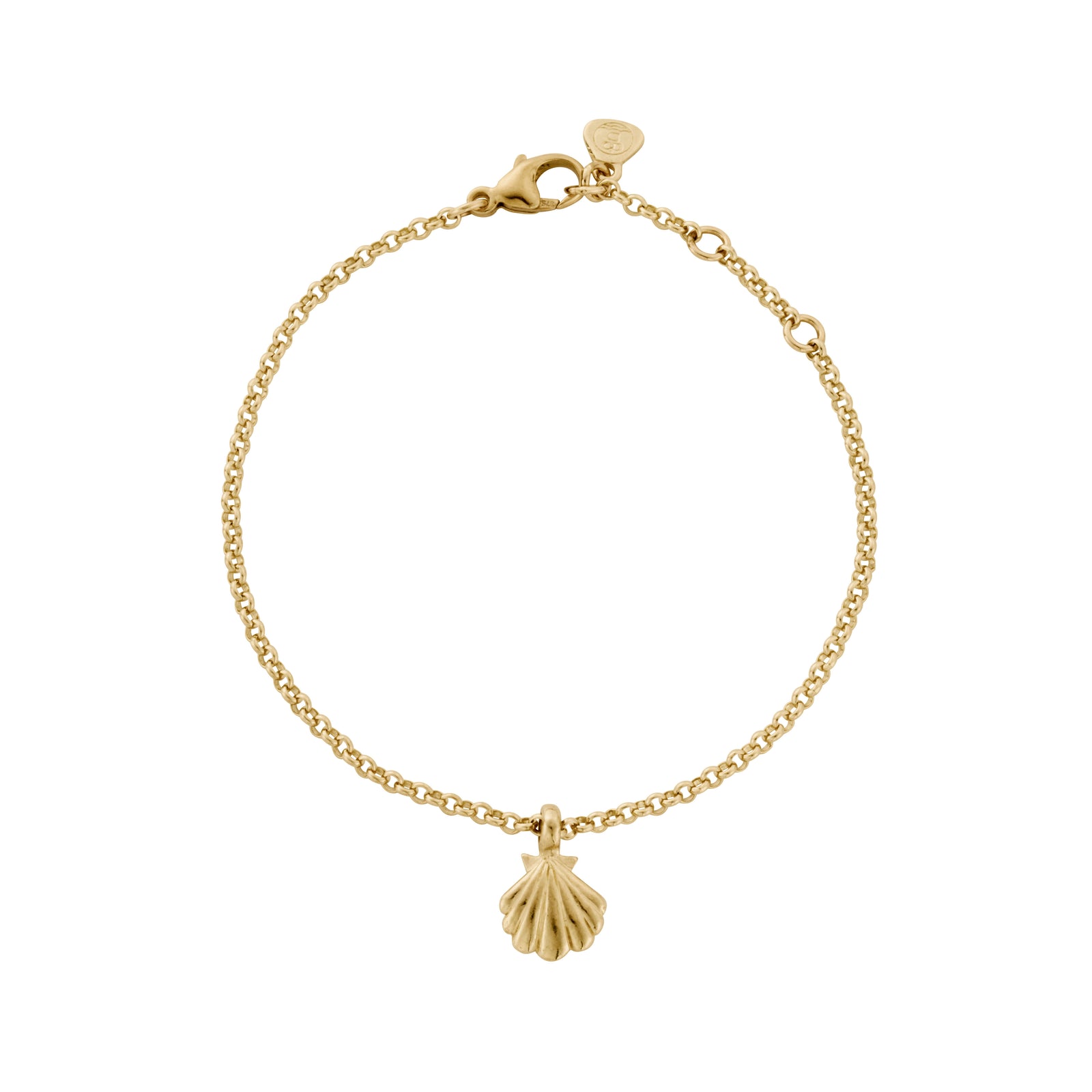 Gold Scallop Shell Chain Bracelet