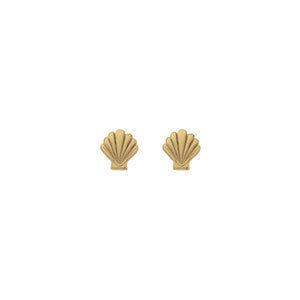 Gold Tiny Scallop Shell Ear Charm