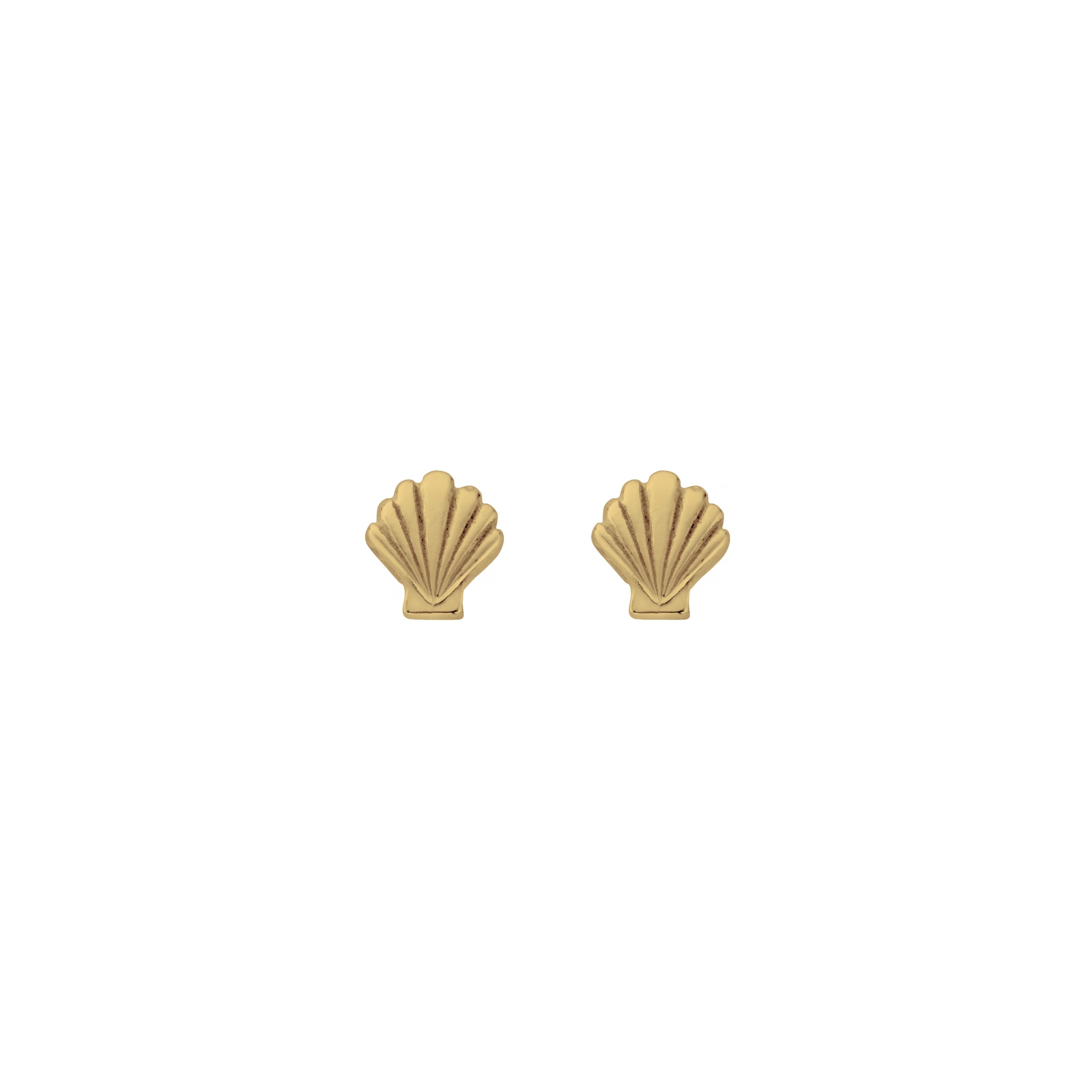 Gold Tiny Scallop Shell Ear Charm